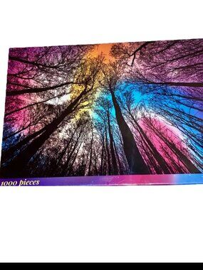 Forest Under Starry Night Puzzle Bgraamiens 1000-Piece Puzzle